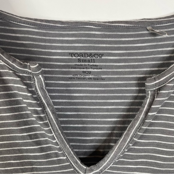 Toad & Co Smoke Lean Stripe Tamaya Dos Tunic Small - Picture 4 of 7
